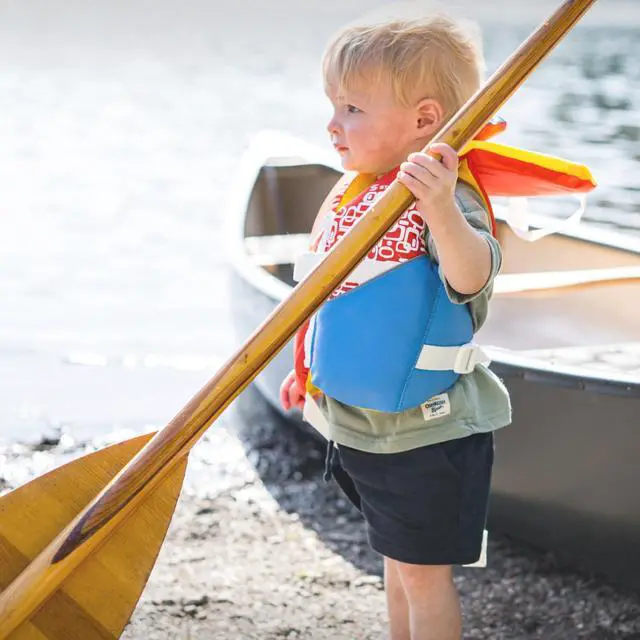 Alt view image 6 of 7 - Infant Life Jacket, US Coast Guard Approved, Type II Life Vest (20-30 lbs) for Babies and Toddlers, Support Collar with Grab Handle, PFD for Pools, Lakes and Boating