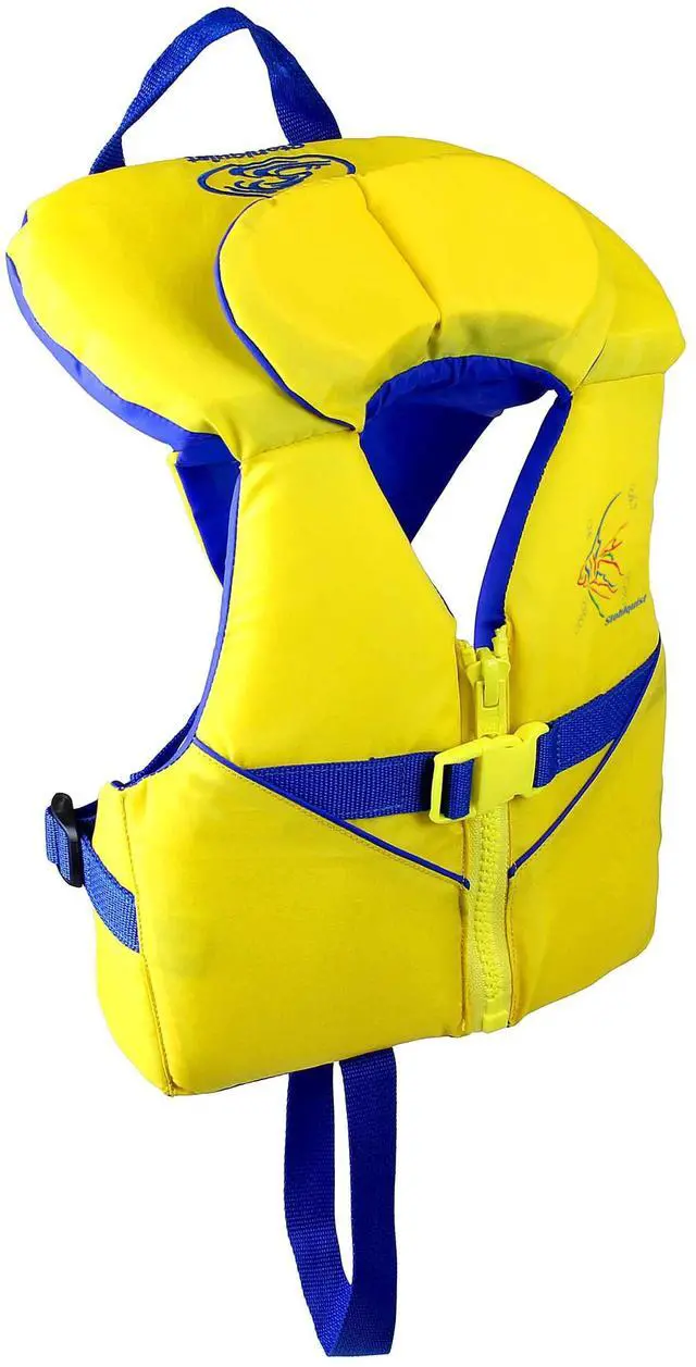 Main image of Infant Life Jacket, US Coast Guard Approved, Type II Life Vest (20-30 lbs) for Babies and Toddlers, Support Collar with Grab Handle, PFD for Pools, Lakes and Boating