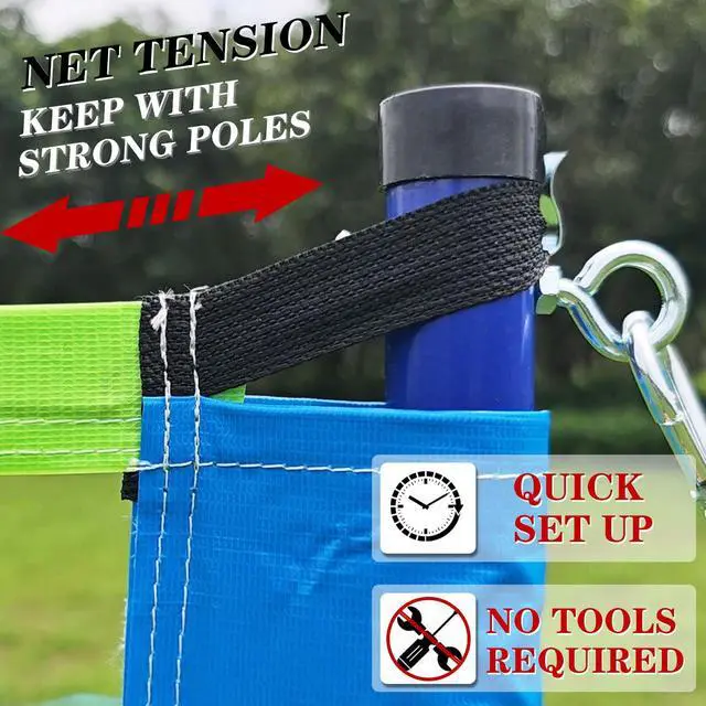 Alt view image 4 of 7 - 32FT Outdoor&Portable Volleyball Net-Adjustable Thick Dia Poles | Completed Set;Easy Setup&Carry;Good for Backyard&Outdoor sites-Park/Beach/Grass/Lawn;32FT Official Size;Durable Materials