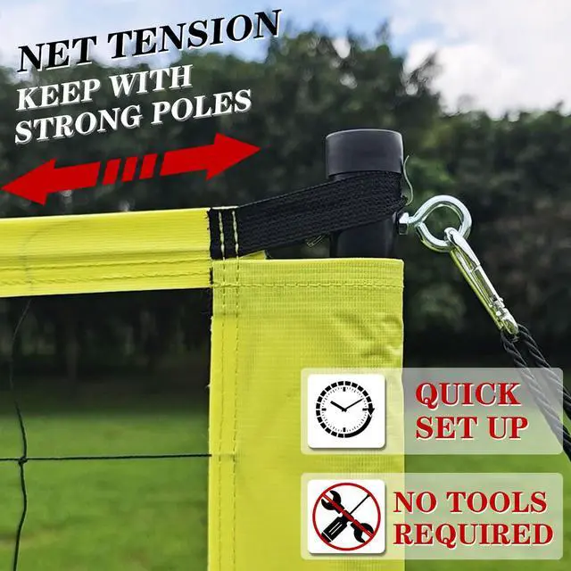 Alt view image 6 of 7 - Outdoor Portable Adjustable Volleyball Net System with Bag | Complete Practice Kit| Height Adjustable|Multiple Size| for backyard, beach, and lawn play| Portable|Easy Set up