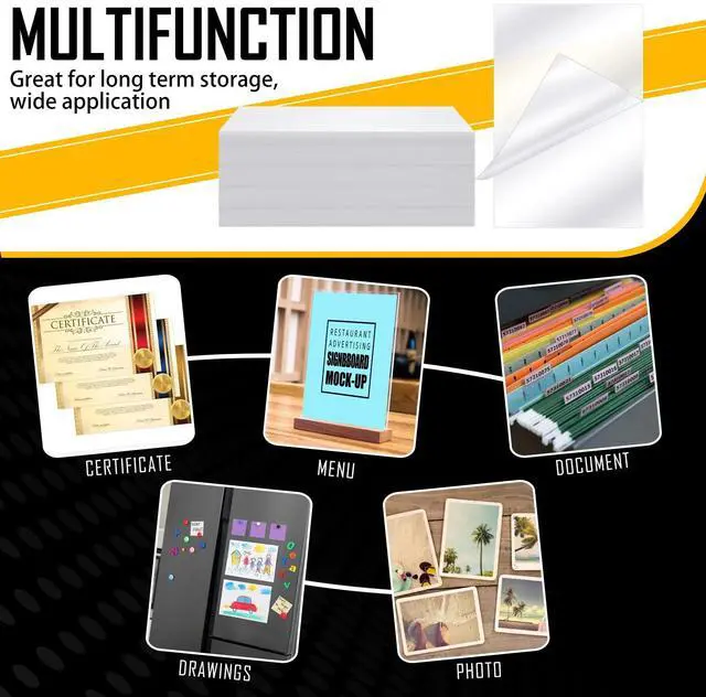 Alt view image 4 of 7 - 100 Pcs 100 Pcs 10 Mil Thermal Laminating Sheets, 11 x 17 Inch