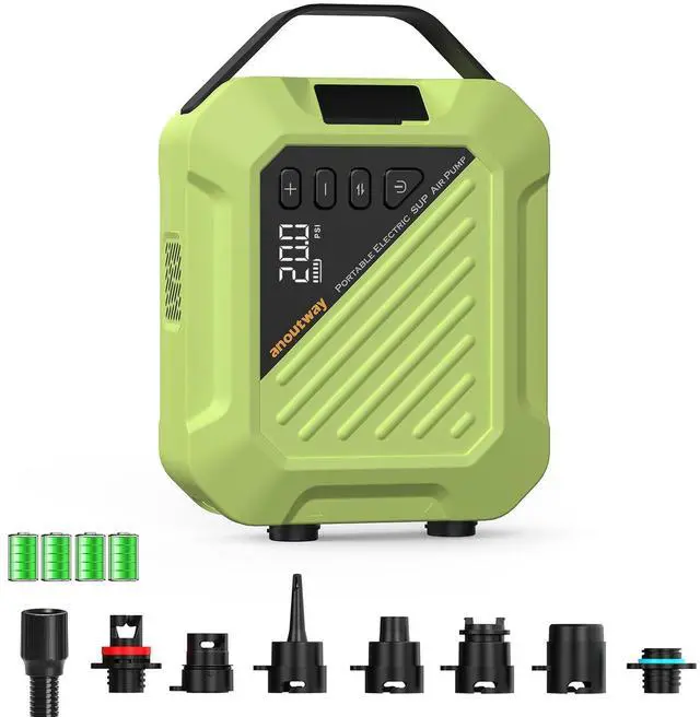 Main image of Paddle Board Electric Pump High Pressure Rechargeable Auto-Off | 20PSI Battery Powered Cordless Portable Inflatable Automatic Inflation Deflation SUP Accessories Kayak Tent Air Pump
