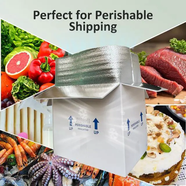Alt view image 5 of 6 - 19x12x16'' Insulated Shipping Boxes with Bag Liners, Styrofoam Cold Mailer, Foam Cooler Containers, for Mailing Packaging Frozen Food, Perishable Fruit, and More (4 Pack)