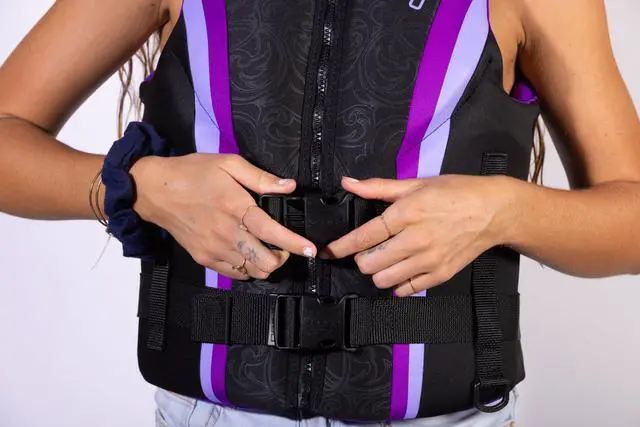 Alt view image 7 of 7 - Impulse Women's Life Jacket, US Coast Guard Approved, Great for Any Water Sports - Boating, Skiing, Surfing, PWC