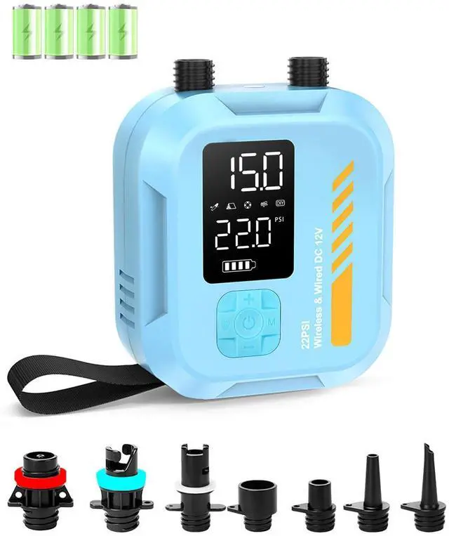 Main image of Electric Paddle Board Pump Portable, 22 PSI Rechargeable Electric SUP Air Pump, Intelligent Dual Stage Inflation & Deflation, Auto-Off, for Paddle Boards, Kayak, Kite, Tent