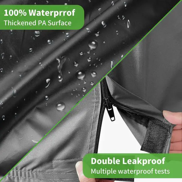 Alt view image 7 of 7 - Heavy Duty 650D Golf Cart Cover for 2/4/6 Passengers EZGO, Club Car and Yamaha, All Weather Outdoor Protection Weatherproof