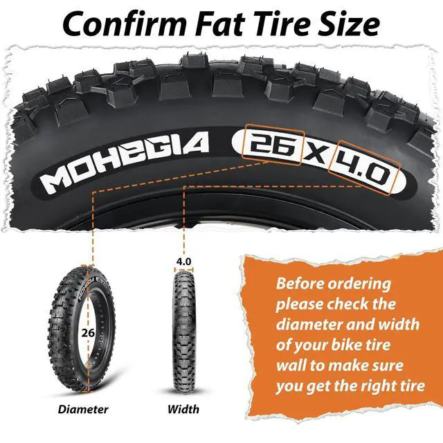 Alt view image 3 of 7 - Ebike Fat Tire: 20x4.0/26x4.0 Inch E-Bike Mountain Bicycle Tire Replacement,High-Performance and All-Terrain Folding Electric MTB Tire with Offroad or Trail Riding