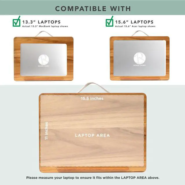 Alt view image 3 of 7 - Acacia Wood Easel Lap Desk Natural, Fits 15.6 Laptops | Adjustable 7-Level Laptop Stand, Portable Workstation with Open Storage