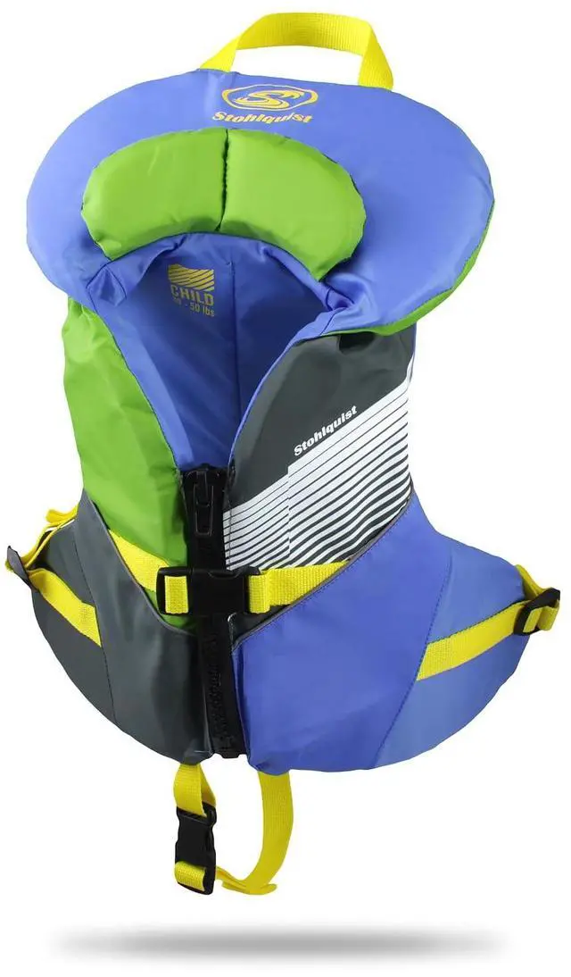 Main image of Child Life Jacket, US Coast Guard Approved, Type III Life Vest (30-50 lbs) for Kids and Children, Support Collar with Grab Handle, Fully Adjustable PFD for Pools, Lakes and Boating