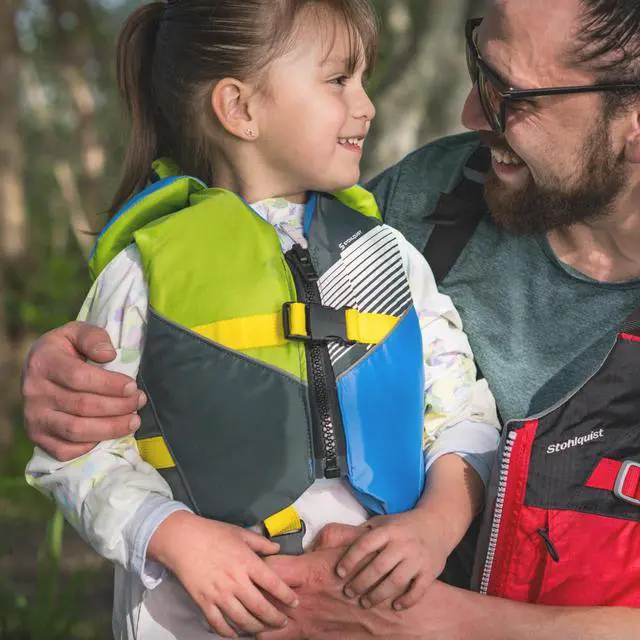 Alt view image 7 of 7 - Child Life Jacket, US Coast Guard Approved, Type III Life Vest (30-50 lbs) for Kids and Children, Support Collar with Grab Handle, Fully Adjustable PFD for Pools, Lakes and Boating
