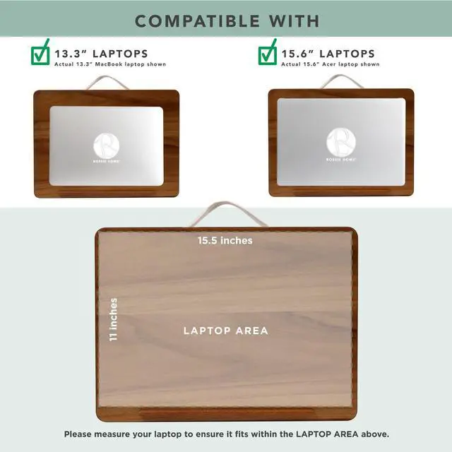 Alt view image 3 of 7 - Acacia Wood Easel Lap Desk Java, Fits 15.6 Laptops | Adjustable 7-Level Laptop Stand, Portable Workstation with Open Storage