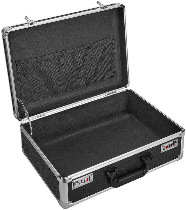 Main image of File Organizer Storage Box - 18.8 x 14.5 x 6.2 Inch X-Large, Portable Locking Storage Totes with Dual Combination Locks, Lock Boxes for Personal Items, Cash, Briefcase - Black