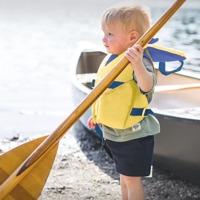 Alt view image 6 of 7 - Child Life Jacket, US Coast Guard Approved, Type III Life Vest (30-50 lbs) for Kids and Children, Support Collar with Grab Handle, Fully Adjustable PFD for Pools, Lakes and Boating