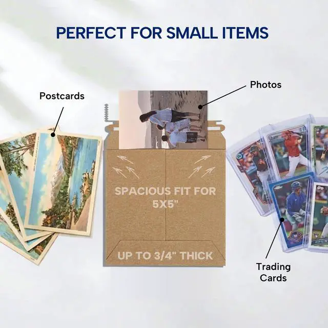 Alt view image 3 of 7 - Tape Logic 6 x 6' Stayflats Brand Rigid Flat Mailers, Kraft (Pack of 200) Photo Document Mailers, Peel & Seal Closure, Tear Strip Easy Opening