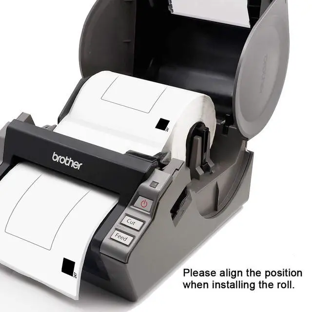 Alt view image 5 of 7 - Compatible 4.07" x 6.4" Die-Cut Large Labels Replacement for DK-1247 Shipping Address Compatible with Brother QL-1110NWB Label Printers (12 Rolls + 1 Frame, 180 Labels/Roll)