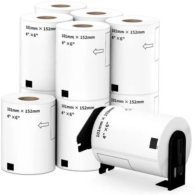 Main image of Compatible 4" x 6" Shipping Labels Replacement for DK-1241 Compatible with Brother QL Label Printers (12 Rolls + 1 Frame, 200 Labels/Roll)