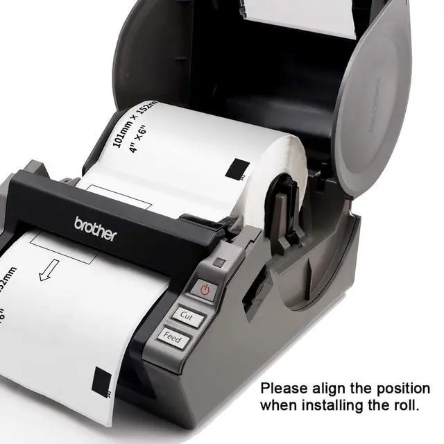 Alt view image 5 of 7 - Compatible 4" x 6" Shipping Labels Replacement for DK-1241 Compatible with Brother QL Label Printers (12 Rolls + 1 Frame, 200 Labels/Roll)
