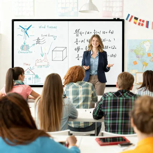 Alt view image 6 of 7 - Large Magnetic Whiteboard 60 x 36 Inch, Foldable Dry Erase White Board with Pen Tray, Black Aluminum Frame Folding Message Presentation Board for Wall