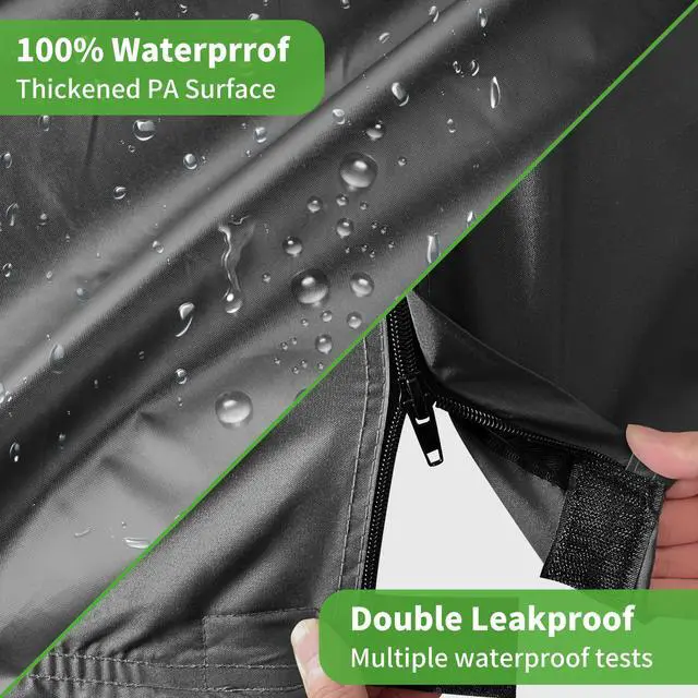 Alt view image 7 of 7 - Heavy Duty 650D Golf Cart Cover for 2/4/6 Passengers EZGO, Club Car and Yamaha, All Weather Outdoor Protection Weatherproof