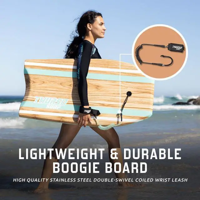 Alt view image 4 of 7 - Bodyboard 42'' Lightweight EPS Core Quill | Durable Foam IXPE Deck HDPE Slick Stable Flexibility Buoyancy Heat-Laminated FRP stringer