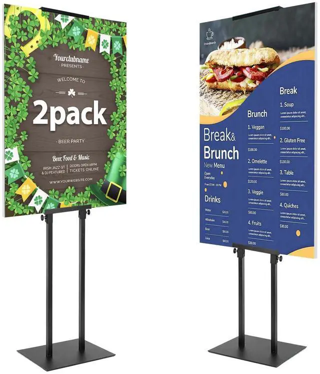 Main image of 2PACK Poster Stand Adjustable Poster Holder Stand, Foam Board Stand for Display, Heavy Duty Pedestal Sign Holder, Metal Stand for Display Board Up to 83"