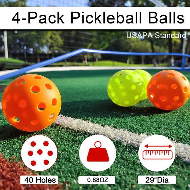 Alt view image 4 of 7 - Portable Pickleball Net with Pickleballs and Carry Bag for Driveway | 22FT Regulation Size Pickle Ball Net, Weather Resistance Strong Steel Frame, Easy Setup for Indoor Gym, Outdoor Court
