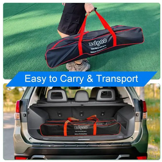 Alt view image 6 of 7 - Portable Pickleball Net with Pickleballs and Carry Bag for Driveway | 22FT Regulation Size Pickle Ball Net, Weather Resistance Strong Steel Frame, Easy Setup for Indoor Gym, Outdoor Court