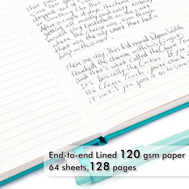 Alt view image 3 of 7 - 18 Pack Journal Notebook for Work, Business Notebook Bulk Hardcover Lined Writing Journal with Pen Holder for Men Women Note Taking, with 18 Black Pens, 120 GSM, 5.1x8.3, A5, Emerald