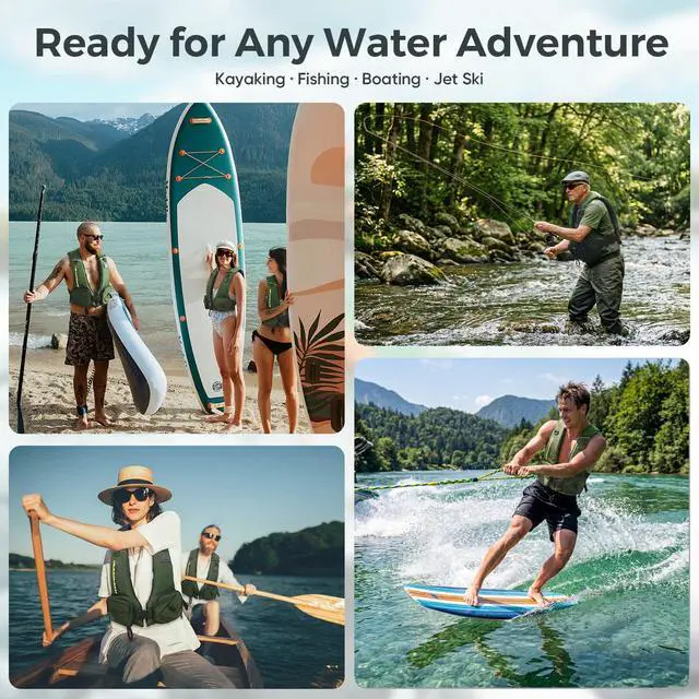 Alt view image 7 of 7 - Adjustable Lightweight Breathable Water Safety Life Jacket | Classic Unisex Design | Multi-Functional Dual Storage Pockets | Suitable for Various Water Activities