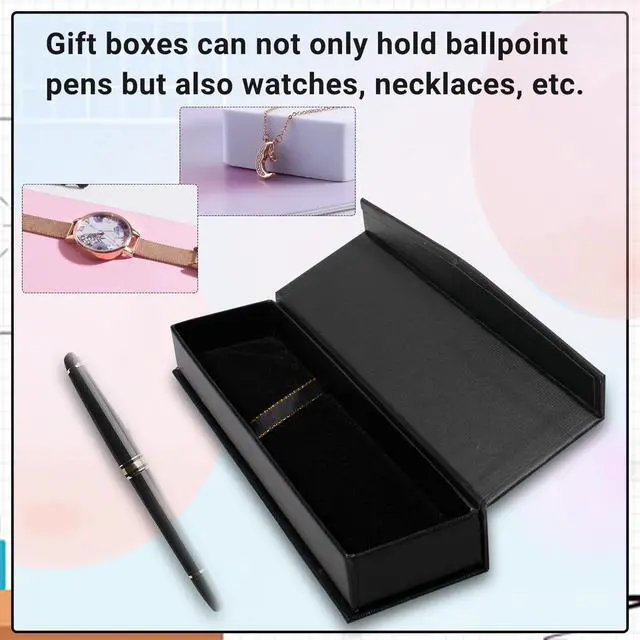 Alt view image 3 of 7 - 84 Pcs Pen Gift Boxes Empty Black Ballpoint Pen Gift Box with Cushion Pen Jewelry Display Box Empty Present Collection Cases for Birthday Souvenir Business Gifting Office Supplies