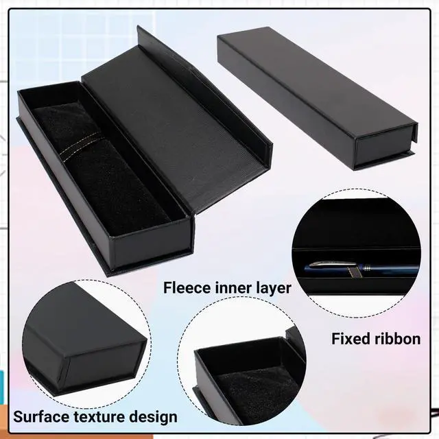Alt view image 4 of 7 - 84 Pcs Pen Gift Boxes Empty Black Ballpoint Pen Gift Box with Cushion Pen Jewelry Display Box Empty Present Collection Cases for Birthday Souvenir Business Gifting Office Supplies