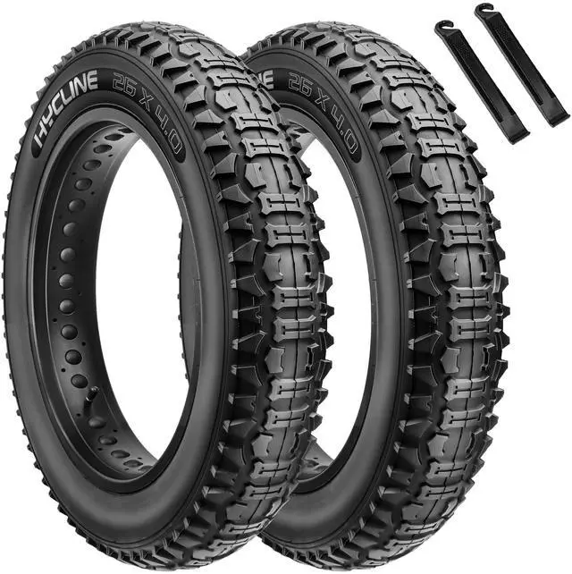 Main image of Ebike Replacement Fat Tire: 20x4.0/26x4.0 Inch Heavy Duty Folding Electric Fat Tires, All-Terrain High-Density Bicycle Tires for Street or Trail Riding