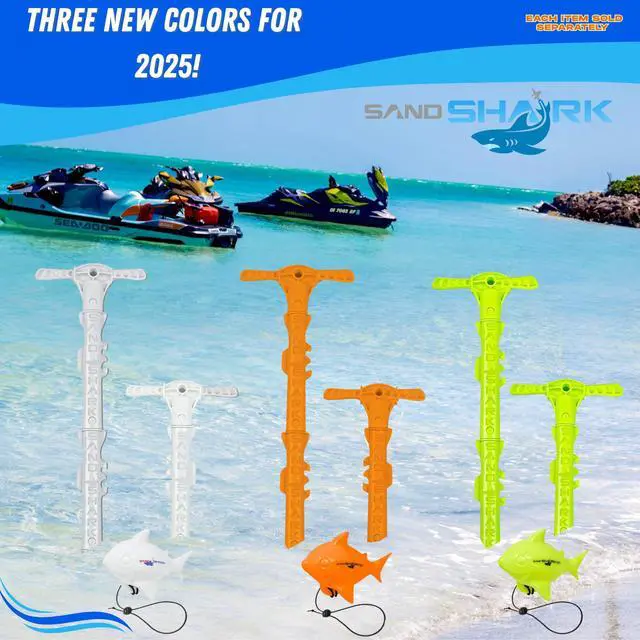 Alt view image 6 of 7 - SandShark New Sport Boat Anchor and Jet Ski Anchor. Shallow Water Anchor Pole for Boat and PWC. Sand Anchor Kit for Boat and Kayak Anchor System. Easy Storage, High-Strength ABS