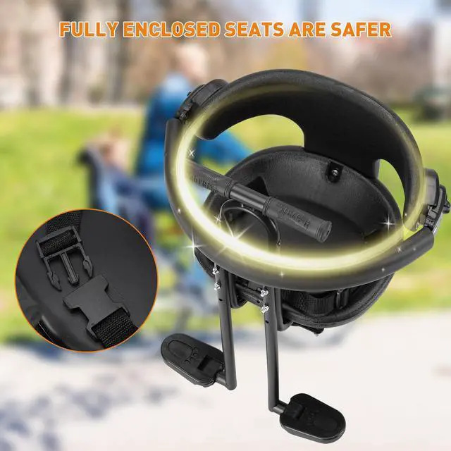Alt view image 4 of 7 - Kid's Bike seat Front Child Carrier Bike Chair for Bicycle Kids seat for Children 2~4 Years,Weight 55 lbs