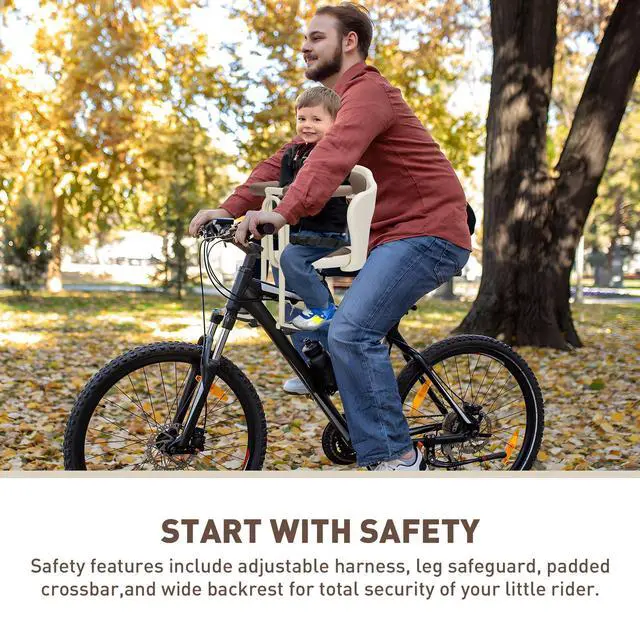 Alt view image 2 of 7 - Kid's Bike seat Front Child Carrier Bike Chair for Bicycle Kids seat for Children 2~4 Years,Weight 55 lbs