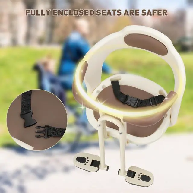 Alt view image 4 of 7 - Kid's Bike seat Front Child Carrier Bike Chair for Bicycle Kids seat for Children 2~4 Years,Weight 55 lbs