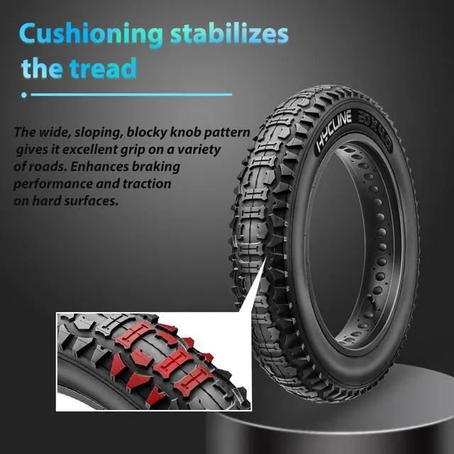 Alt view image 4 of 7 - Ebike Replacement Fat Tire: 20x4.0/26x4.0 Inch Heavy Duty Folding Electric Fat Tires, All-Terrain High-Density Bicycle Tires for Street or Trail Riding