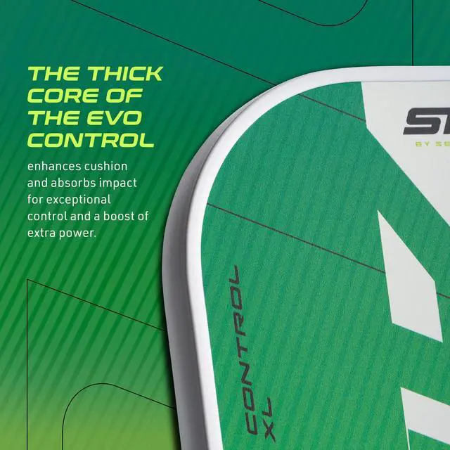 Alt view image 6 of 7 - SLK Evo Carbon Fiber Pickleball Paddles | Control & Power | A pickle ball paddle with a SpinFlex spin surface and Ultra Comfort Grip, in Max or XL shape