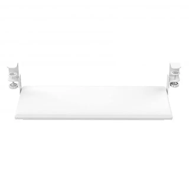 Alt view image 6 of 6 - Stand Up Desk Store Large Clamp-On Retractable Adjustable Keyboard Tray | Improve Comfort While Increasing Desk Space - for Desktops Up to 1.5" Thick (33" W x 12.25" D) (White) (Large)