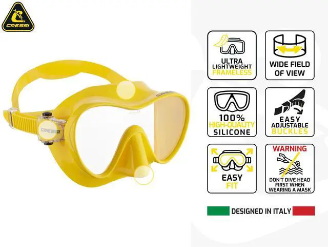 Alt view image 2 of 7 - Scuba Diving Snorkeling Kit - Freediving Mask & Dry Snorkel - F1 & Supernova Dry: Designed in Italy