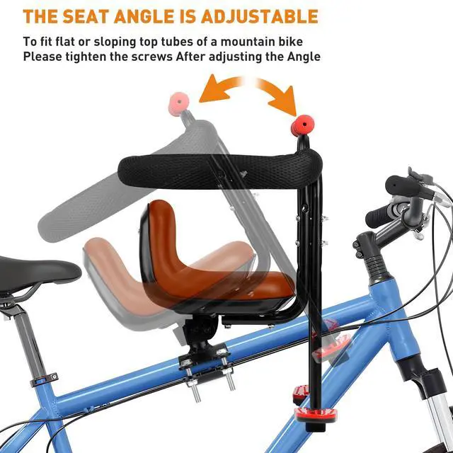 Alt view image 4 of 6 - Kid's Bike seat Front Child Carrier Bike Chair for Bicycle Kids seat for Children 2~4 Years,Weight 55 lbs
