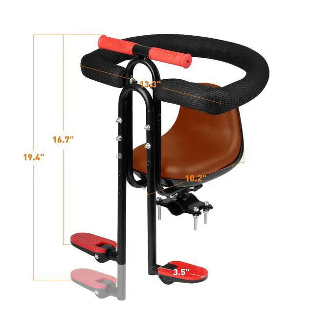 Alt view image 6 of 6 - Kid's Bike seat Front Child Carrier Bike Chair for Bicycle Kids seat for Children 2~4 Years,Weight 55 lbs