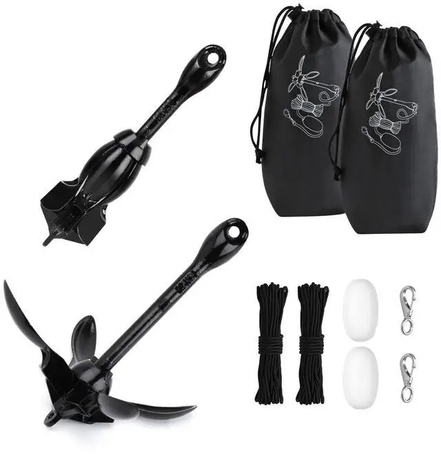 Main image of Kayak Anchor, 3.5 lb Paddle Board Anchor Kit | Paddleboard Accessories, 40 ft Marine Rope, Corrosion-Resistant Steel, Portable,Kayak, Small Boat, SUP, Canoe, Jet Ski