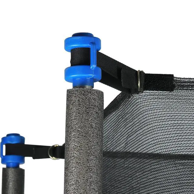 Alt view image 4 of 7 - Trampoline Replacement Safety Enclosure Net for 6 Straight Poles Round Frame Trampolines, Breathable and Weather-Resistant Trampoline Net with Adjustable Straps (Net Only)