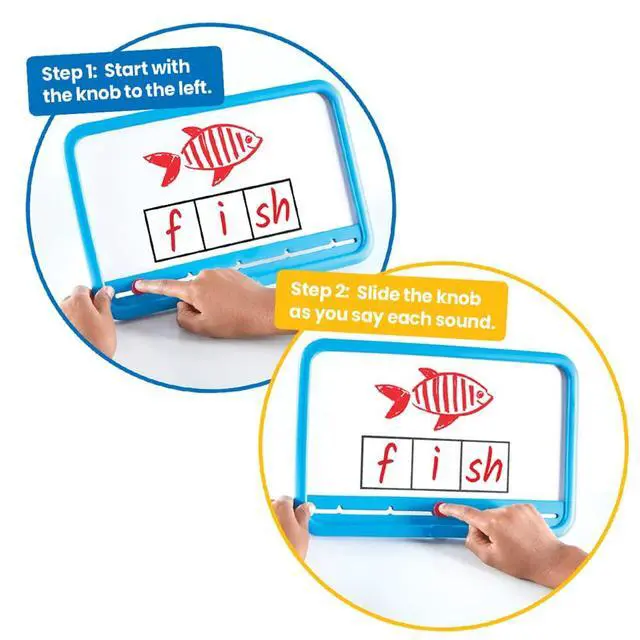 Alt view image 2 of 7 - Elkonin Boxes Magnetic Dry Erase Boards Set, Phonemic Awareness, Speech Therapy Materials, Letter Sounds for Kindergarten Phonics, Science of Reading Manipulatives (Set of 8), White