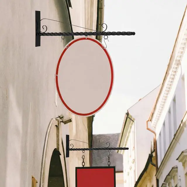 Alt view image 4 of 6 - 41" Modern Clean Simple Design Hanging Sign Bracket Mounting Arms Sign Hanger for Home Office Classroom(E)