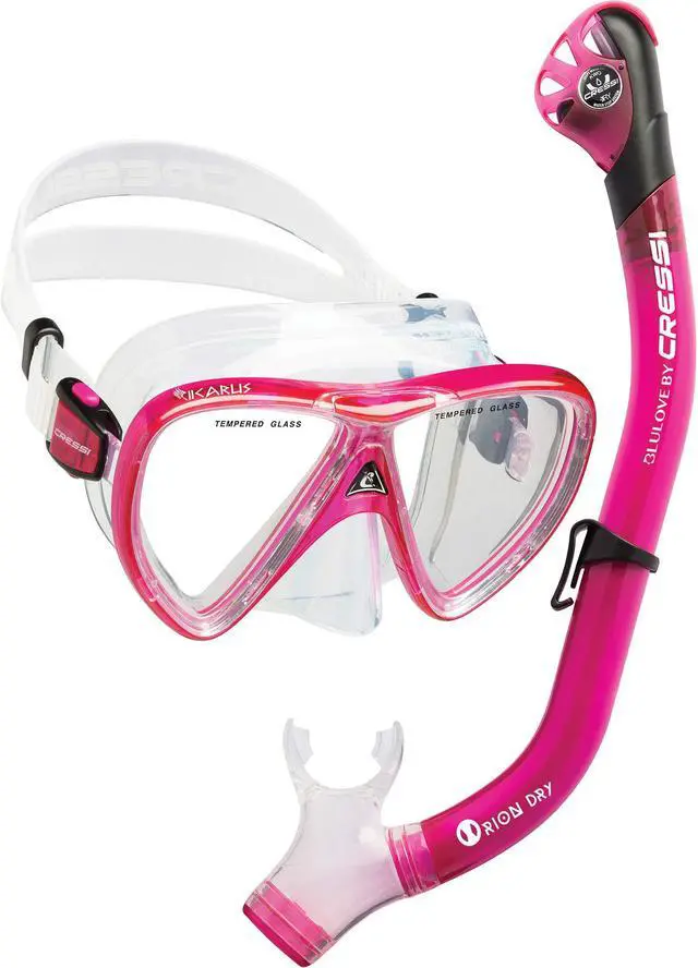 Alt view image 2 of 7 - Adult Snorkel Set (Mask, Dry Snorkel, Adjustable Fins) - Light for Travel - Ocean Set: Designed in Italy
