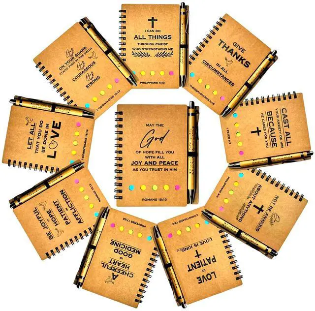 Main image of 50 Sets Christian Notebooks Bulk Prayer Journals Inspirational Christian Gifts Bible Notebook with Bible Verse Pens for Women Men Church Members Bible Study Groups & Church Families