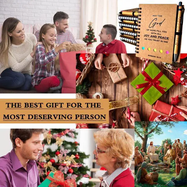 Alt view image 5 of 7 - 50 Sets Christian Notebooks Bulk Prayer Journals Inspirational Christian Gifts Bible Notebook with Bible Verse Pens for Women Men Church Members Bible Study Groups & Church Families