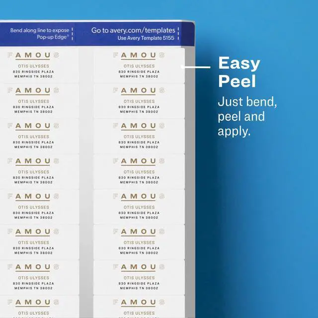 Alt view image 3 of 7 - Matte Clear Return Address Labels,Sure Feed Technology,Laser, 2/3" x 1-3/4", 600 Labels, 5 Packs (15695)